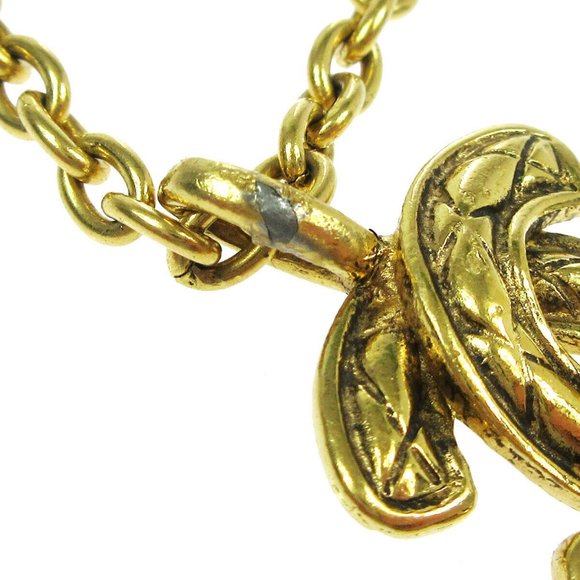 CHANEL CC Quilted Logos Charm Gold Chain Pendant - Picture 5 of 6